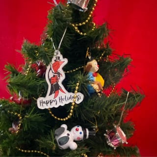 Shrimp in Shorts Christmas Ornament